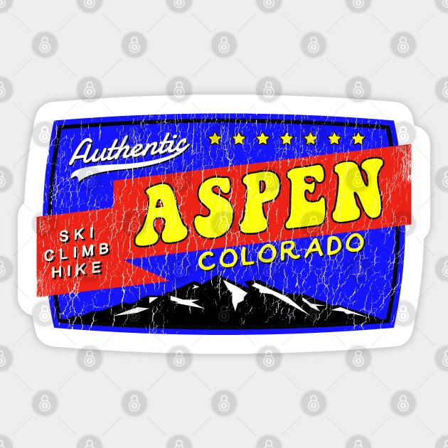 Skiing Aspen Colorado Ski Snowboarding Sticker by heybert00